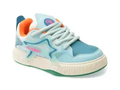 Pantofi sport HUABANGONGYUAN albastri, 9002, din piele ecologica imagine