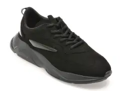 Pantofi sport HUGO negri, 8504, din material textil imagine