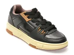 Pantofi sport HUGO negri, 8548, din piele ecologica imagine