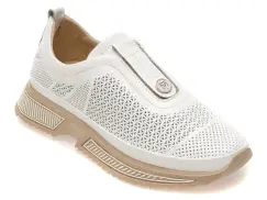 Pantofi sport IMAGE albi, 251YZ72, din piele naturala imagine