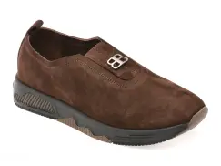 Pantofi sport IMAGE maro, 1501605, din piele intoarsa imagine