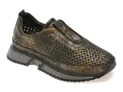 Pantofi sport IMAGE negri, 251YZ77, din piele naturala imagine