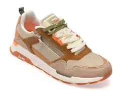 Pantofi sport JEEP bej, M51061A, din piele ecologica imagine