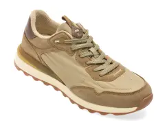 Pantofi sport JEEP kaki, 61020, din material textil imagine