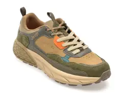 Pantofi sport JEEP kaki, M52070A, din piele naturala imagine