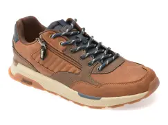 Pantofi sport JEEP maro, M52140A, din piele ecologica imagine