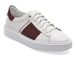 Pantofi sport MARCO BUFFON albi, BF351, din piele naturala imagine