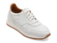 Pantofi sport MARCO BUFFON albi, BF5090, din piele naturala imagine