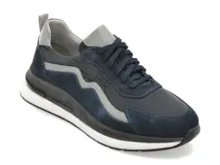 Pantofi sport MARCO BUFFON bleumarin, BF6001, din piele naturala imagine