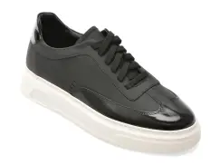 Pantofi sport MARCO BUFFON negri, BF1015, din piele naturala imagine