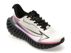 Pantofi sport NHOT alb-negru, A386, din material textil imagine