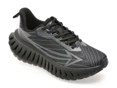 Pantofi sport NHOT negri, A386, din material textil imagine