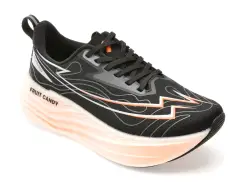 Pantofi sport NHOT negri, A519, din material textil imagine