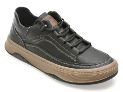 Pantofi sport OCEANIA ROO negri, 56091, din piele naturala imagine