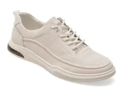 Pantofi sport OTTER albi, 63091, din piele naturala imagine