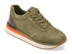 Pantofi sport OTTER kaki, J260001, din piele intoarsa imagine