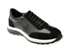 Pantofi sport OTTER negri, 22311, din piele naturala imagine