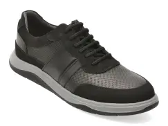 Pantofi sport OTTER negri, 60742, din piele naturala imagine