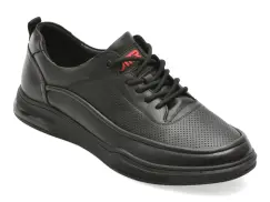 Pantofi sport OTTER negri, 63091, din piele naturala imagine