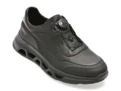 Pantofi sport OTTER negri, 821602, din piele naturala imagine