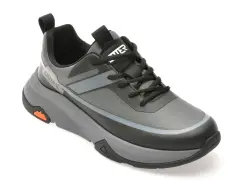 Pantofi sport OTTER negri, 93516, din material textil imagine