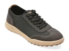 Pantofi sport OTTER negri, T25239, din piele naturala imagine