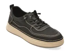 Pantofi sport OTTER negri, V260002, din material textil imagine