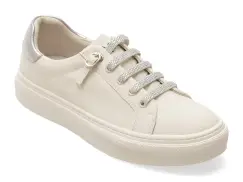 Pantofi sport PASS COLLECTION albi, HT60001, din piele naturala imagine