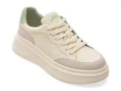 Pantofi sport PASS COLLECTION albi, M960006, din piele naturala imagine