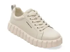 Pantofi sport PASS COLLECTION albi, M960007, din piele naturala imagine