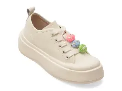 Pantofi sport PASS COLLECTION albi, MQ60013, din piele naturala imagine