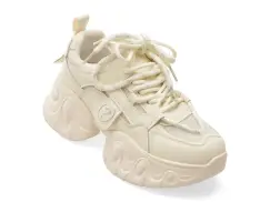 Pantofi sport PASS COLLECTION bej, CM60003, din piele ecologica imagine