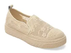 Pantofi sport PASS COLLECTION bej, HT60007, din material textil imagine