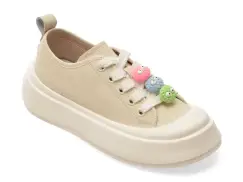 Pantofi sport PASS COLLECTION bej, MQ60013, din piele naturala imagine