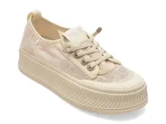 Pantofi sport PASS COLLECTION bej, XA60006, din material textil imagine