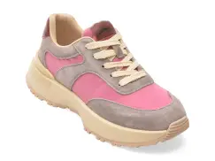 Pantofi sport PASS COLLECTION gri, M960012, din material textil si piele naturala imagine