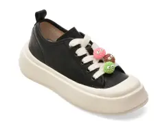 Pantofi sport PASS COLLECTION negri, MQ60013, din piele naturala imagine