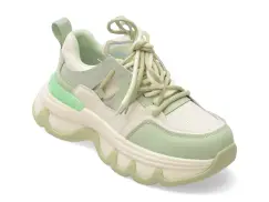 Pantofi sport PASS COLLECTION verzi, MQ60005, din piele naturala imagine