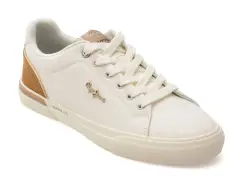 Pantofi sport PEPE JEANS albi, LS30009, din piele ecologica imagine