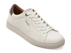 Pantofi sport PEPE JEANS albi, MS0048, din piele ecologica imagine