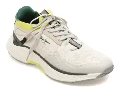Pantofi sport PEPE JEANS albi, MS60019, din material textil imagine