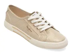 Pantofi sport PEPE JEANS aurii, LS31439, din material textil imagine