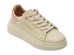 Pantofi sport PEPE JEANS bej, LS00015, din piele naturala imagine