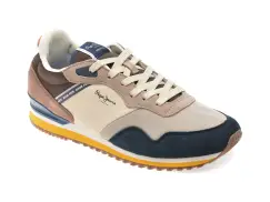 Pantofi sport PEPE JEANS bej, MS40036, din material textil imagine