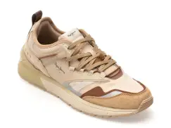 Pantofi sport PEPE JEANS bej, MS60013, din material textil imagine