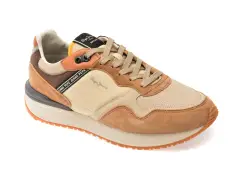 Pantofi sport PEPE JEANS bej, MS60041, din material textil imagine