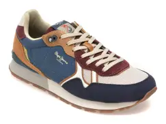 Pantofi sport PEPE JEANS bleumarin, MS40029, din material textil si piele naturala imagine