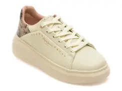 Pantofi sport PEPE JEANS crem, LS00022, din piele naturala imagine