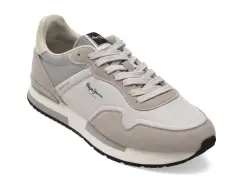 Pantofi sport PEPE JEANS gri, MS40037, din material textil imagine