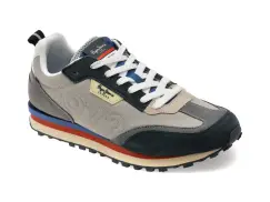 Pantofi sport PEPE JEANS gri, MS60035, din material textil imagine